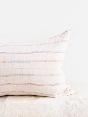 Vintage Hemp Pillow In Day Glo Stripe