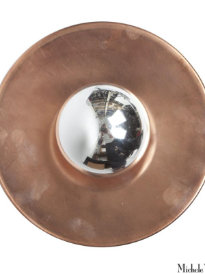 Copper 8 Inch Discus Sconce Light