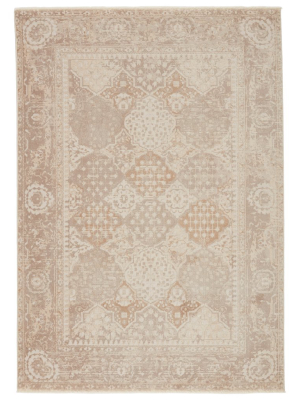 Jaipur Living Lourdes Trellis Gold/ Light Gray Area Rug (5'x7'6")