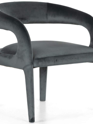 Hawkins Chair, Charcoal Velvet