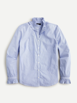 Ruffleneck Classic-fit Boy Shirt In Stripe