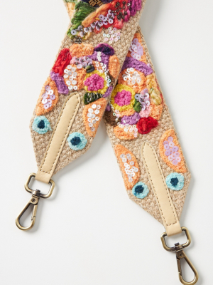 Floral Beaded Bag Strap