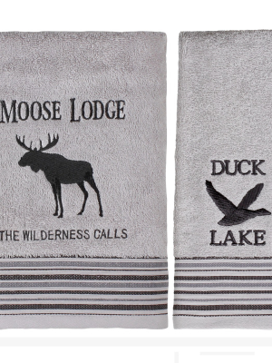 Wilderness Calling Hand Towel Gray - Skl Home