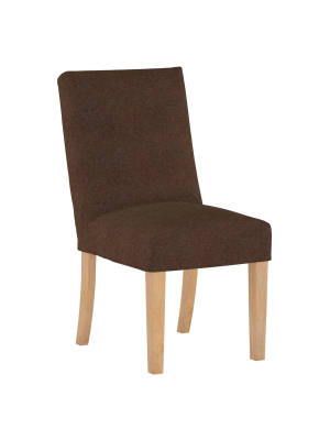 Slipcover Dining Chair Linen Chocolate - Skyline Furniture