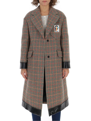 Prada Square-print Long Coat