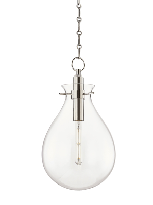 Hudson Valley Lighting Ivy Pendant - Polished Nickel & Clear