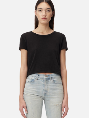 Jersey Cropped Tee / Black