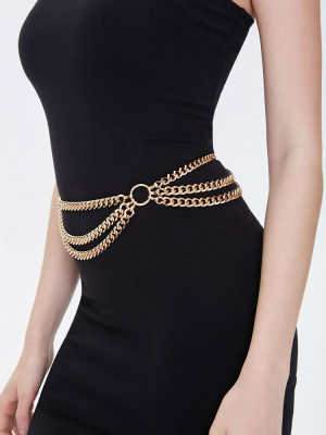 Curb Chain Layered Waist Belt