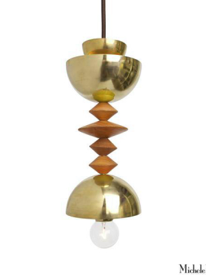 Mala Pendant Light No. 3 In Brass