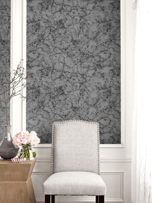 Paint Splatter Wallpaper In Silver Glitter And Ebony From The Casa Blanca Ii Collection By Seabrook Wallcoverings