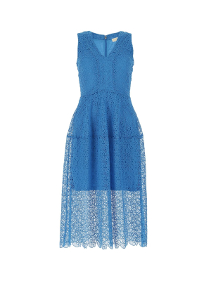 Michael Michael Kors Floral Lace V-neck Dress