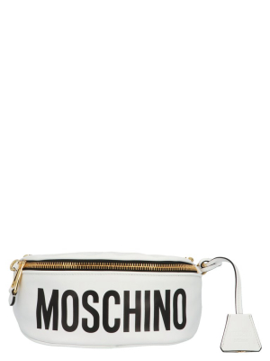 Moschino Logo Printed Belt Bag