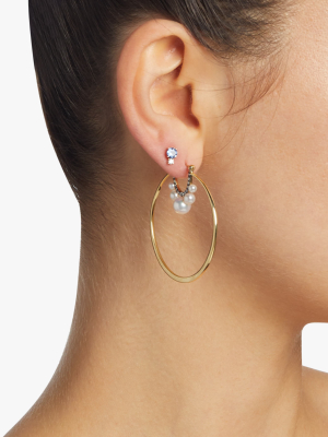 Prive Pearl Large Hoop Earrings