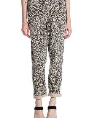 Camp Pant Rolled W/ Stripes - Camo Leopard