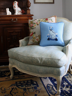 Madame De Bleu Single Dog Decorative Pillow - Willa Heart Collection