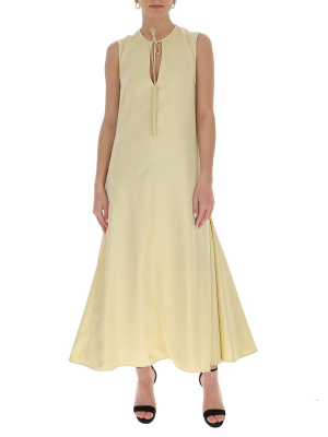 Jil Sander Tie-fastening Sleeveless Midi Dress