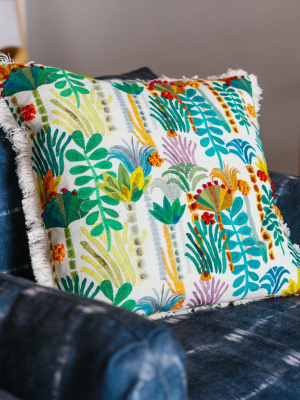 Palm Tree Fringe Pillow By Justina Blakeney® X Loloi