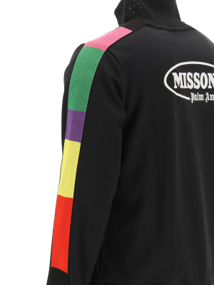 Palm Angels X Missoni Sport Logo Print Zip-up Track Jacket