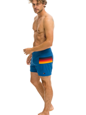 Men's Horizontal 5 Stripe Flex Shorts - Sea