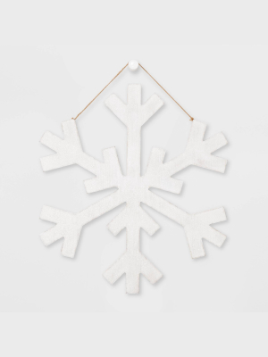Unlit Snowflake Sign White - Wondershop™