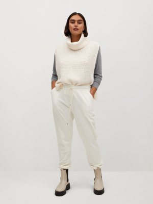 Cotton Jogger-style Trousers