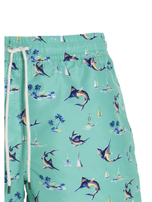 Polo Ralph Lauren Printed Drawstring Swim Shorts