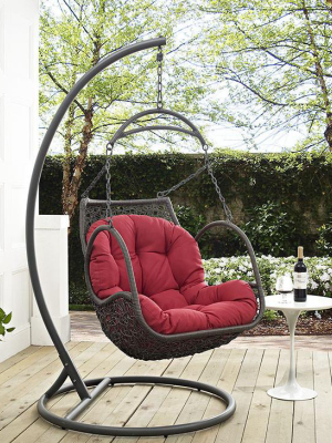Harbor Outdoor Patio Wood Swing Chair