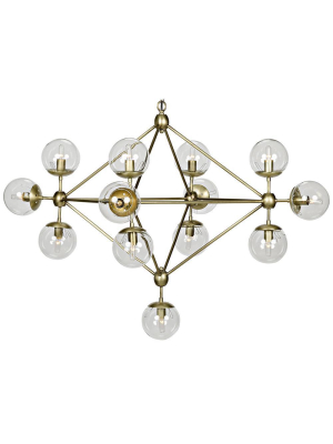 Noir Pluto Small Gold Chandelier