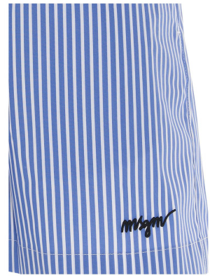 Msgm Striped Elasticated Waist Shorts