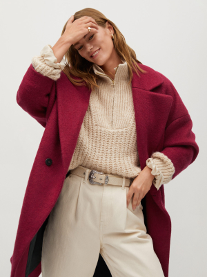 Textured Wrap Coat