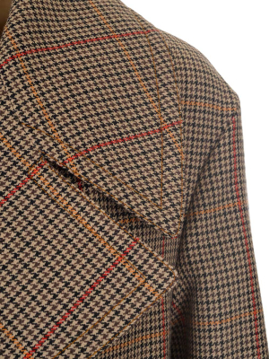 Burberry Houndstooth Double-breasted Coat