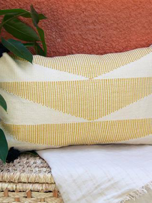 Yellow Cascade Lumbar Pillow Cover