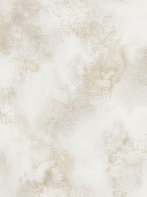 Space Oddity Wallpaper In Cream And Gold From The Solaris Collection By Mayflower Wallpaper