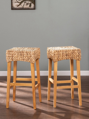 Set Of 2 Palzeta Counter Height Stools Natural - Aiden Lane