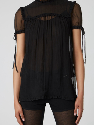 Ruffled Chiffon Top
