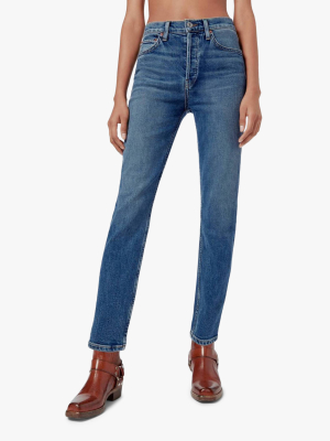 High-rise Ankle Straight Jeans
