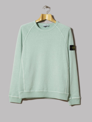 Stone Island Garment Dyed Old Effect Crew Neck (aqua)