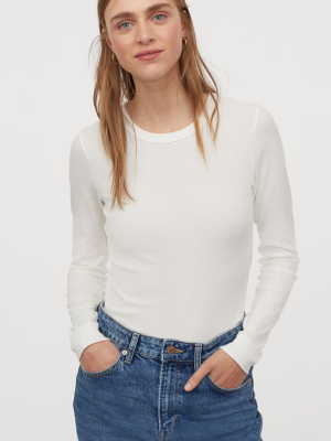 Ribbed Modal-blend Top