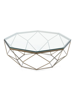 Faceted Octagonal Coffee Table