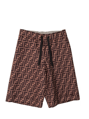 Fendi Kids Ff Motif Drawcord Shorts