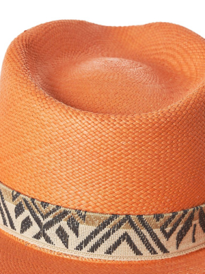 Creased Straw Hat (nativ-straw-salmon)