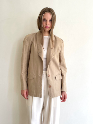 Khaki Linen Blazer