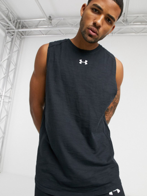 Under Armour Charged Cotton Tank In Black