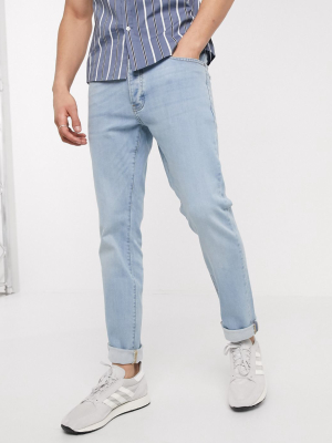 Topman Organic Slim Jeans In Blue