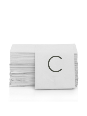 Monogram Hand Towel, C (set Of 50)