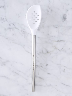 Williams Sonoma Stainless-steel Silicone Slotted Corner Spoon