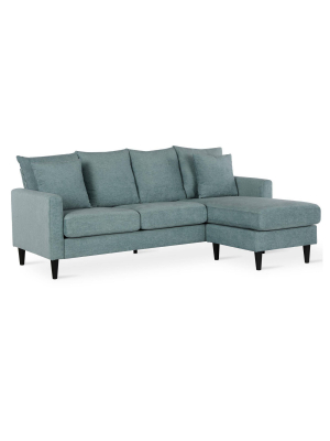 Clifton Reversible Sectional With Pillows - Dorel Living