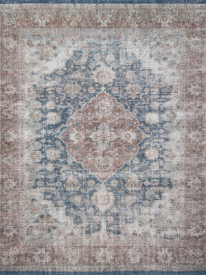 Lucca Denim Terra Cotta Rug