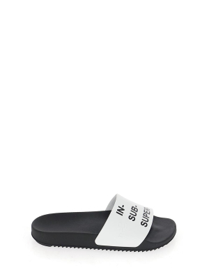 Rick Owens Drkshdw Text Printed Slides