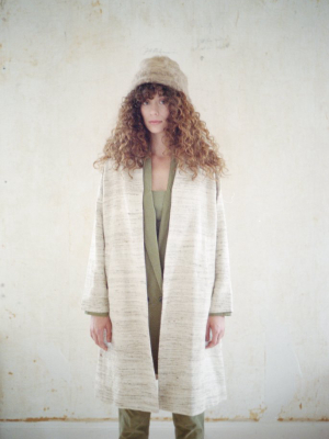 Silk Verde Coat | Bone